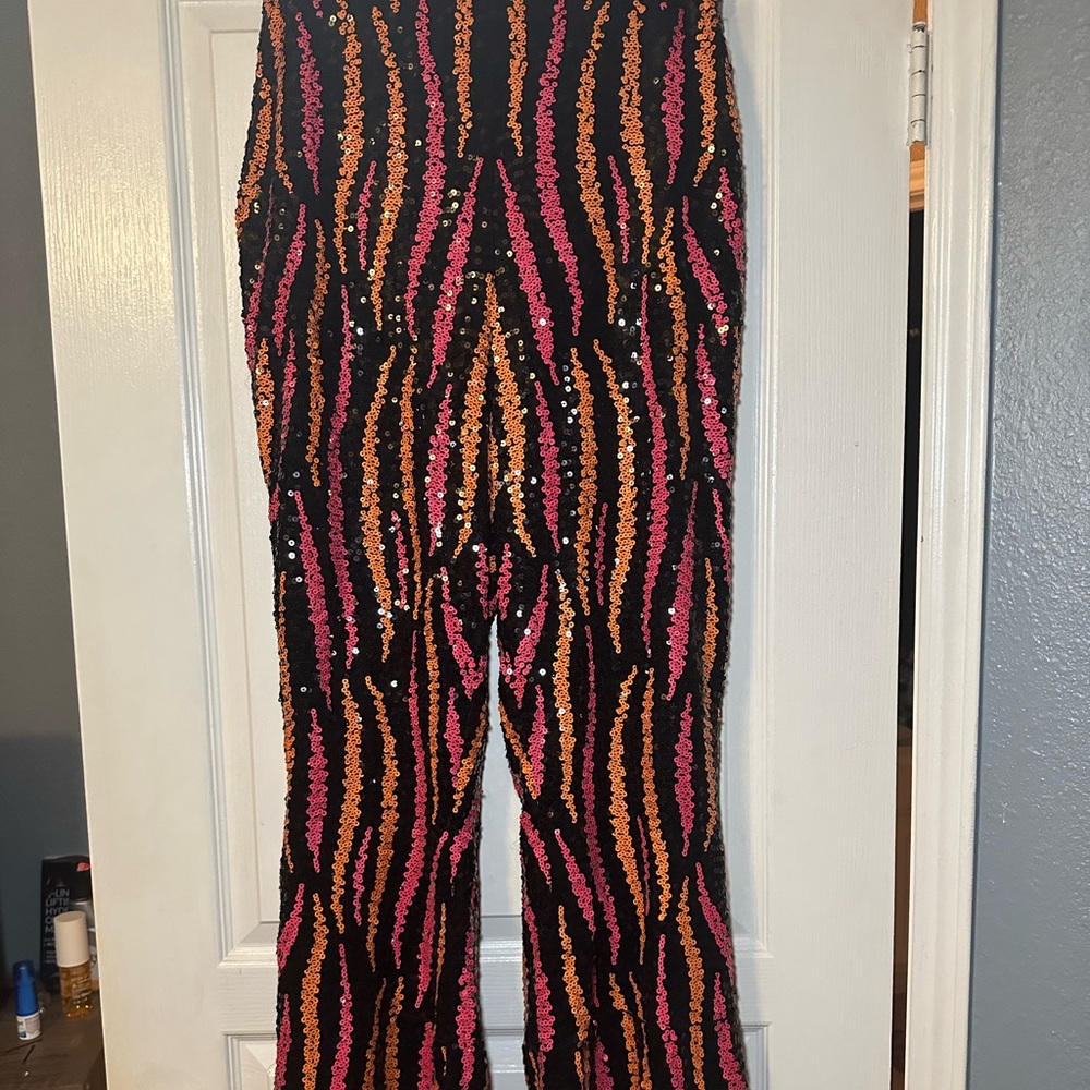 NastyGal sequin pants size 10